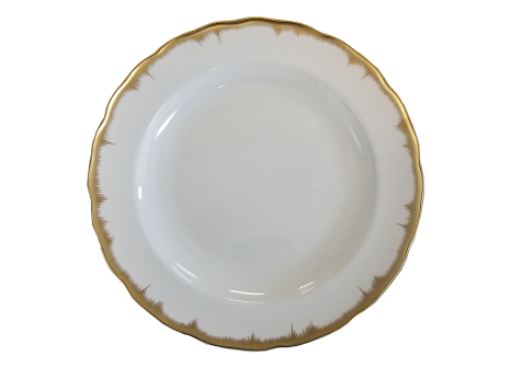 Mottahedeh Chelsea Feather Gold Dinner Plate