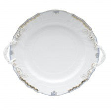 Herend Princess Victoria Light Blue Chop Plate with Handles