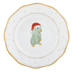 Herend Christmas Santa Bunny Dessert Plate