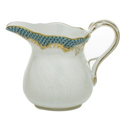 Herend Fish Scale Turquoise Creamer