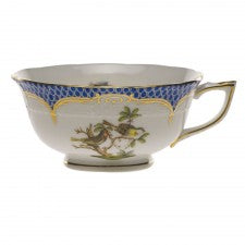Herend rothschild bird blue border tea cup- motif 11