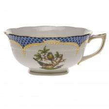 Herend rothschild bird blue border tea cup-motif 02