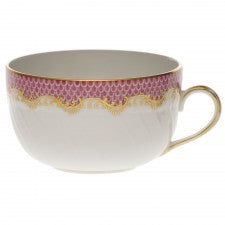 Herend Fish Scale Pink Canton Cup & Saucer