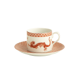 Mottahedeh red dragon cup & saucer