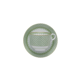 Mottahedeh Apple Green Lace Cup and Saucer
