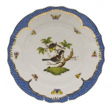 Herend rothschild bird blue border dinner plate - motif 01