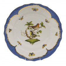 Herend rothschild bird blue border dinner plate - motif 03