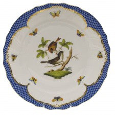 Herend rothschild bird blue border dinner plate - motif 04
