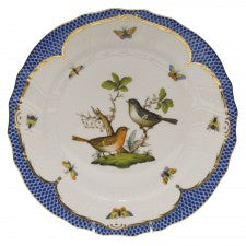 Herend rothschild bird blue border dinner plate - motif 05