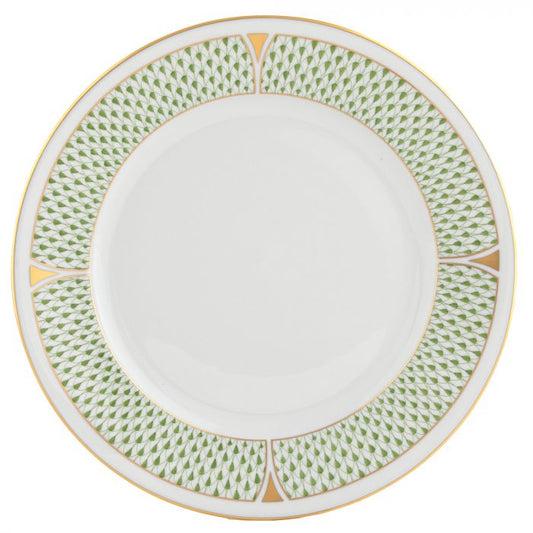 Herend Art Deco Green Dinner Plate
