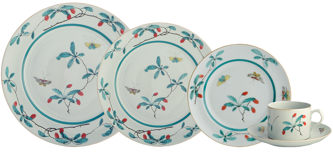 Mottahedeh Famille Verte 5-pc Place Setting