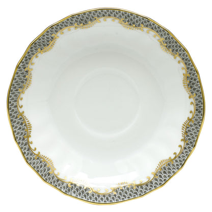 Herend Fish Scale Gray Canton Cup & Canton Saucer