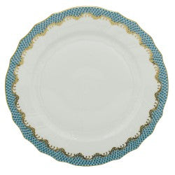 Herend Fish Scale Turquoise Dinner Plate