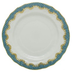 Herend Fish  Scale Turquoise Bread And Butter Plate