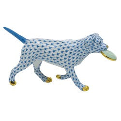 Herend Frisbee Dog Blue