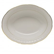 Herend China Golden Edge Oval Vegetable Dish