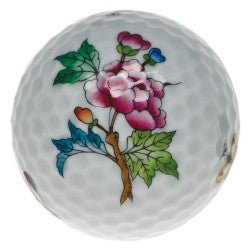 Herend golf ball with flower paperweight