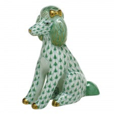 Herend figurine poodle green