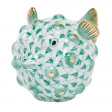 Herend Puffer Fish Green