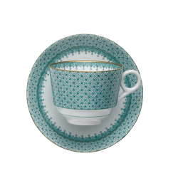 Mottahedeh Green Lace Tea Cup & Saucer