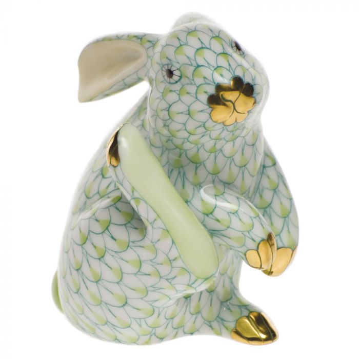Herend Scratching bunny key lime