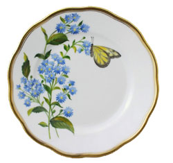 Herend China Wildflowers Bread & Butter Plate - Blue Wood Aster