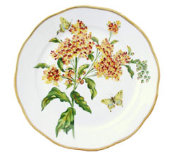 Herend American Wildflowers Butterfly Weed Dinner Plate