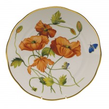 Herend American Wildflowers California Poppy Dinner Plate