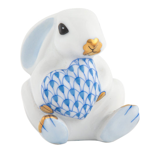 Herend Bunny with Heart Blue