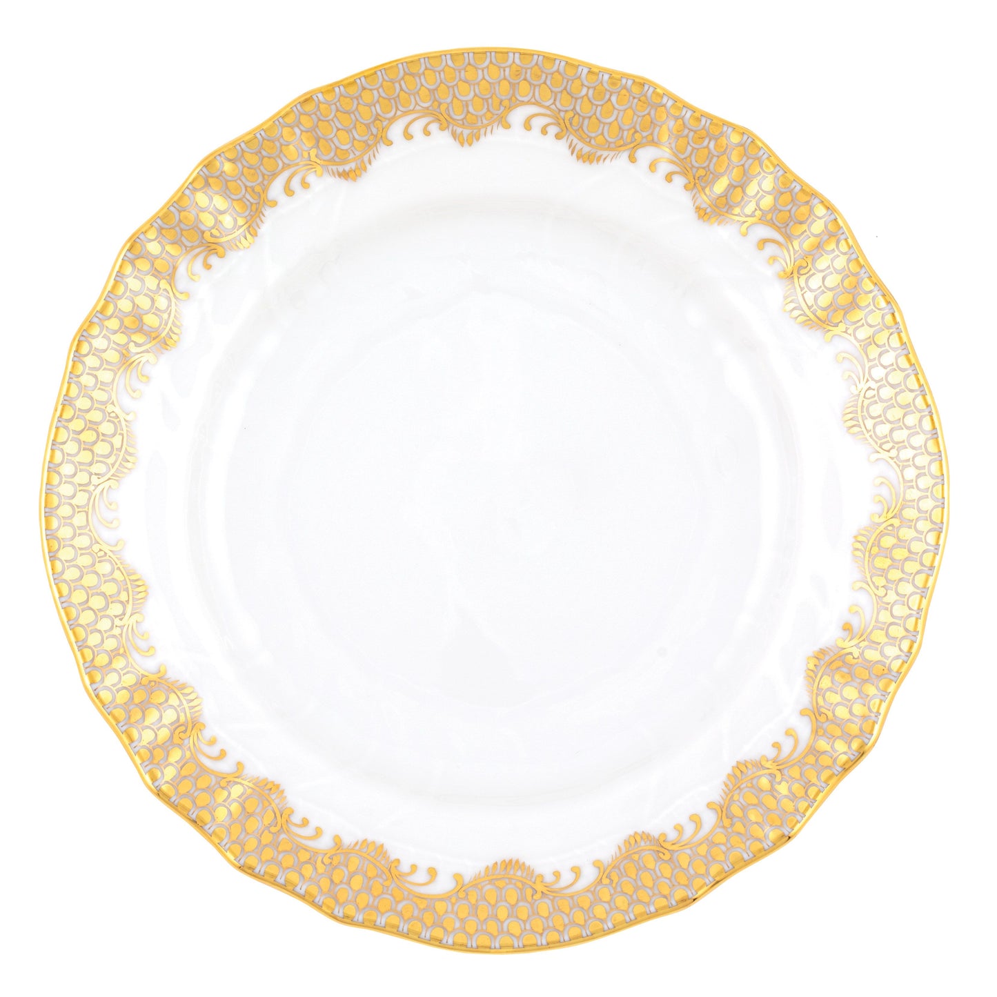 Herend Fish Scale Gold Bread and Butter Plate