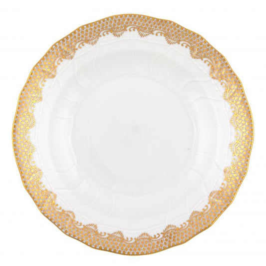 Herend Fish Scale Gold Dessert Plate