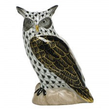 Herend Great Horned Owl Black