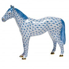 Herend Small Horse Blue