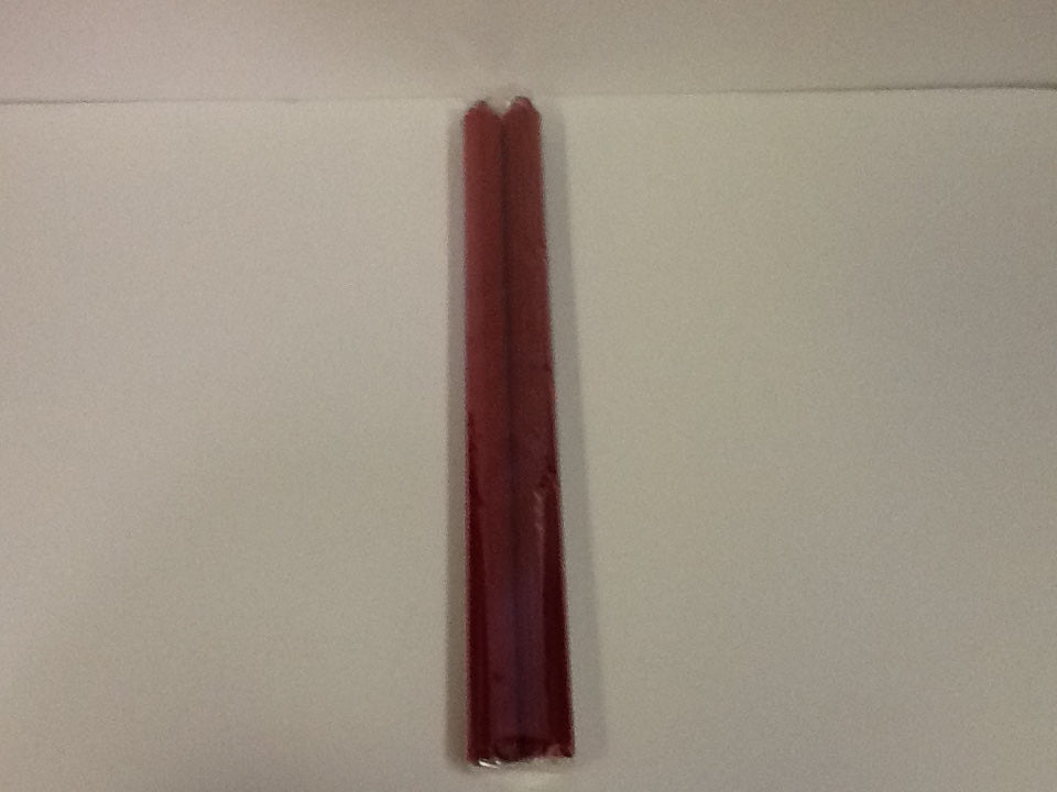 Knorr beeswax candle straight taper red pair 15"H