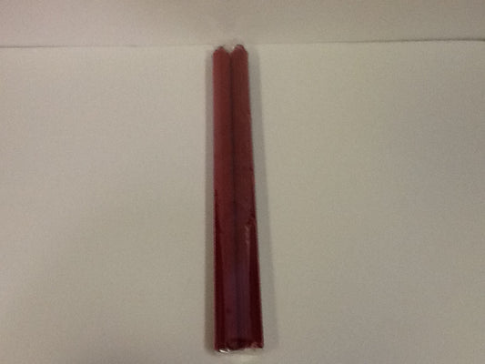 Knorr beeswax candle straight taper red pair 15"H