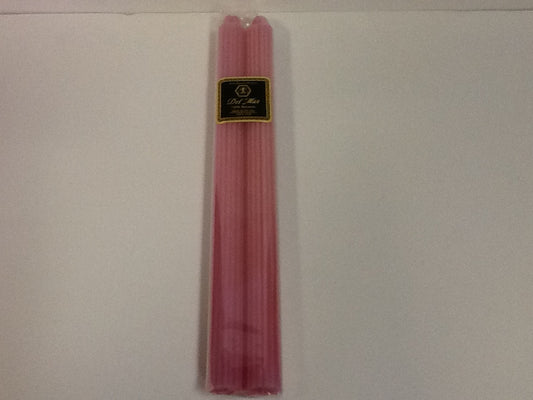 Knorr beeswax candle straight taper pink pair 12"H