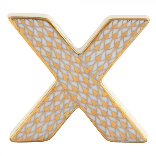 Herend Letter X gold