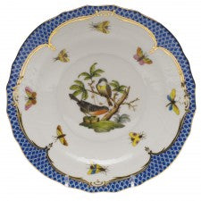 Herend rothschild bird blue border salad plate - motif 02