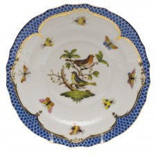 Herend rothschild bird blue border salad plate - motif 03