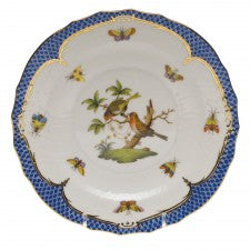 Herend rothschild bird blue border salad plate - motif 10
