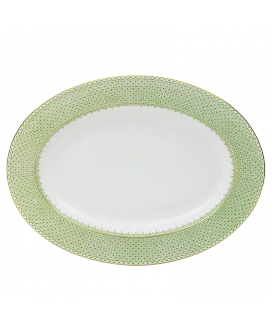 Mottahedeh Apple Green Lace Oval Platter