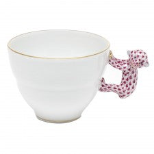 Herend Mug with Monkey Handle Raspberry