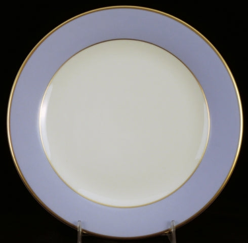 Pickard colorsheen Ultra White dinner plate  blue & gold