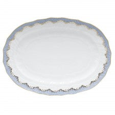 Herend fish scale Light blue oval platter