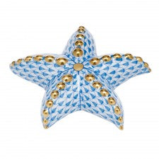 Herend Puffy Starfish Blue