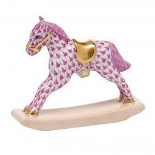 Herend Baby Rocking Horse - Pink