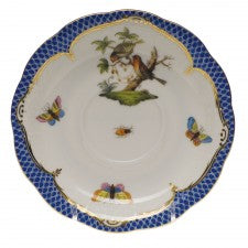Herend rothschild bird blue border tea saucer motif 10