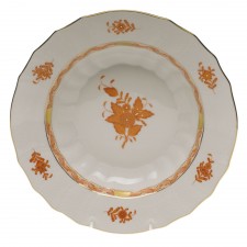Herend chinese bouquet rust rim soup plate