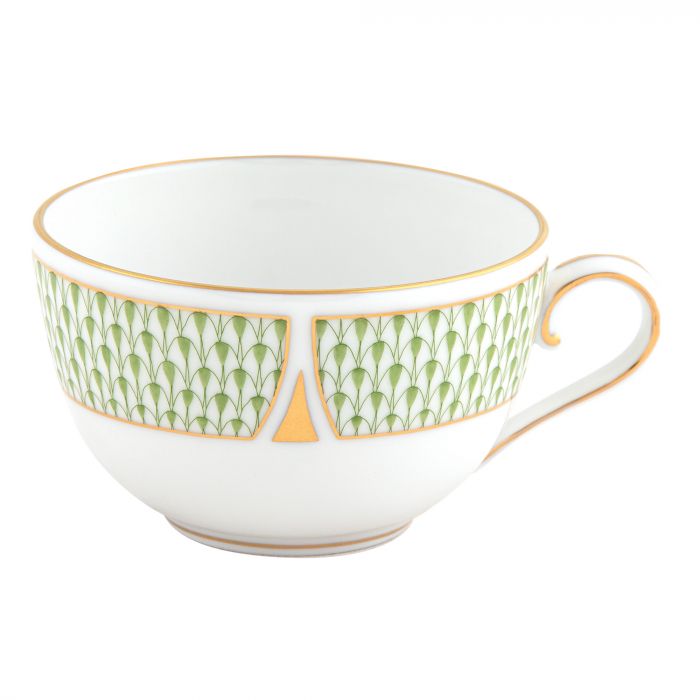 Herend Tea Cup - Art Deco Green
