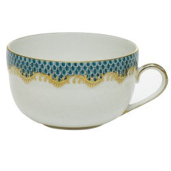 Herend Fish scale Turquoise Canton Cup & Saucer